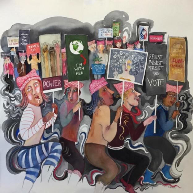 Women on the March
40" x 40"